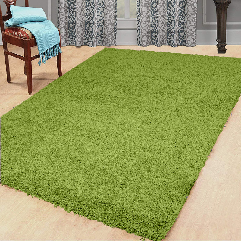 Mercury Row Kailum Shaggy Lime Green Rug Wayfair.co.uk